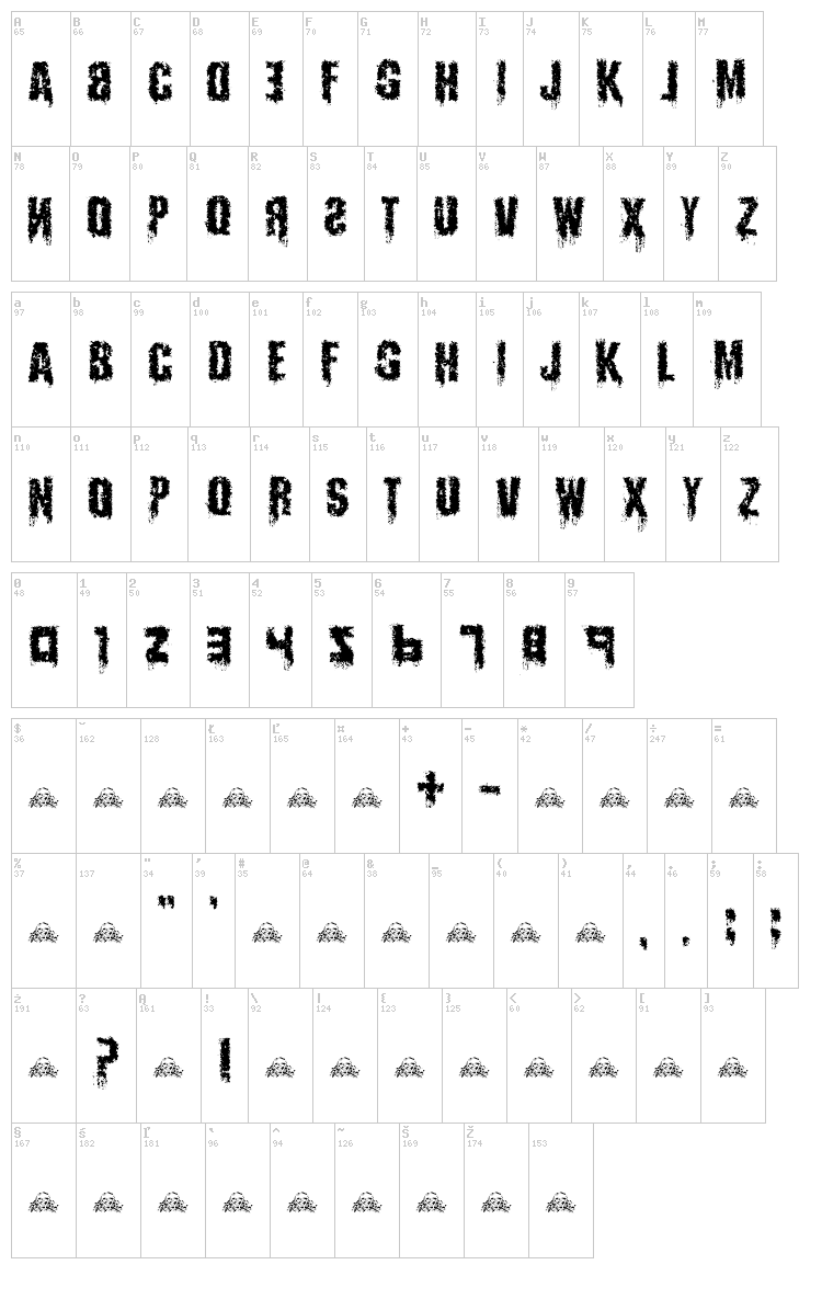 Infektion font map